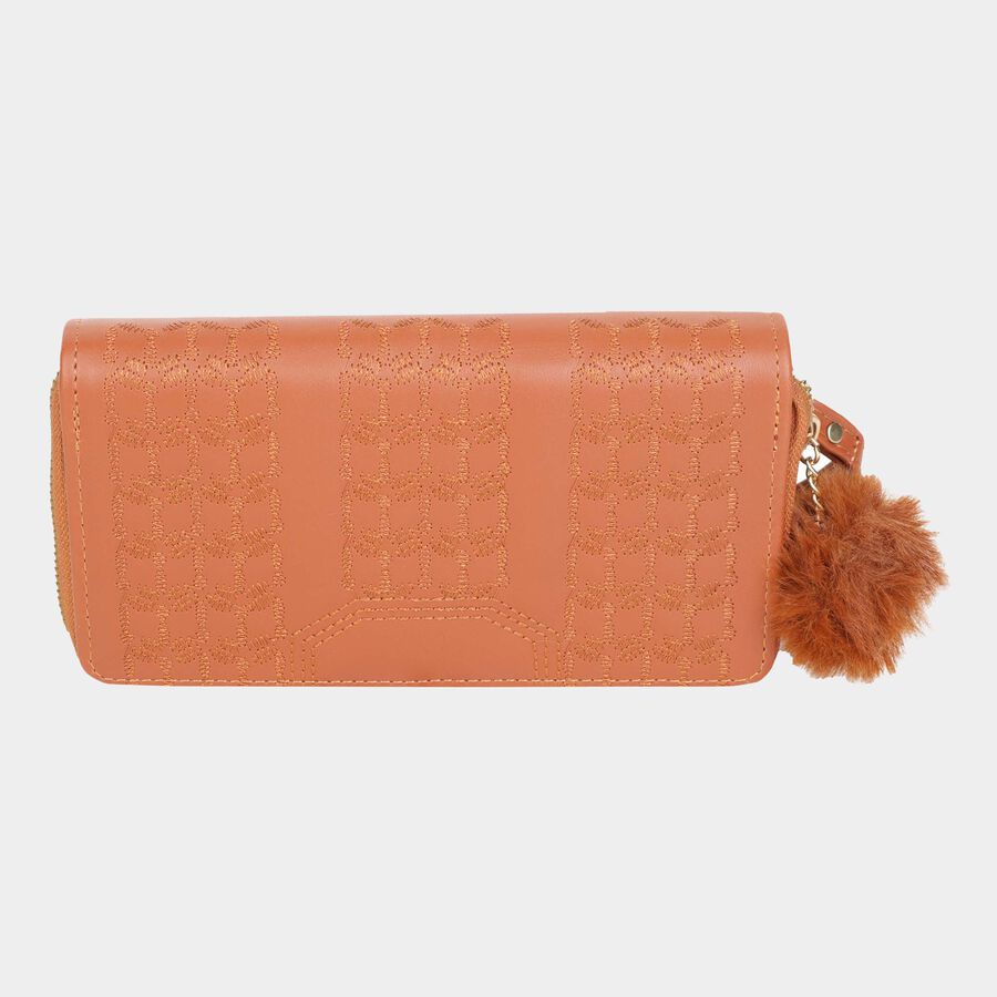 Women's Polyurethane Zipper Hand Pouch, , large image number null