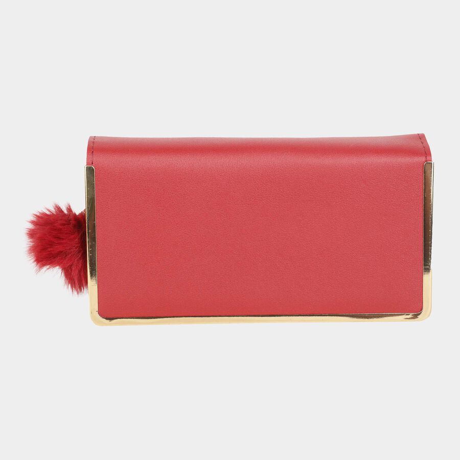 Women's Polyurethane Zipper Hand Pouch, , large image number null