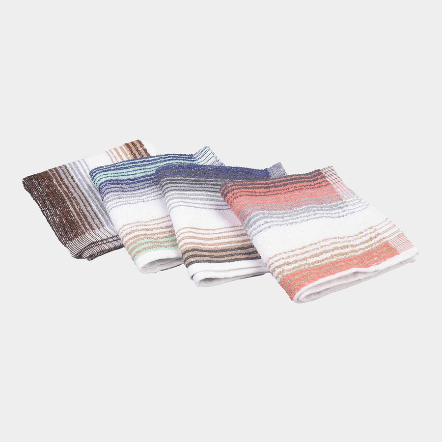 Cotton Face Towel, Set of 4, 400 GSM, 30 X 30 cm, , large image number null
