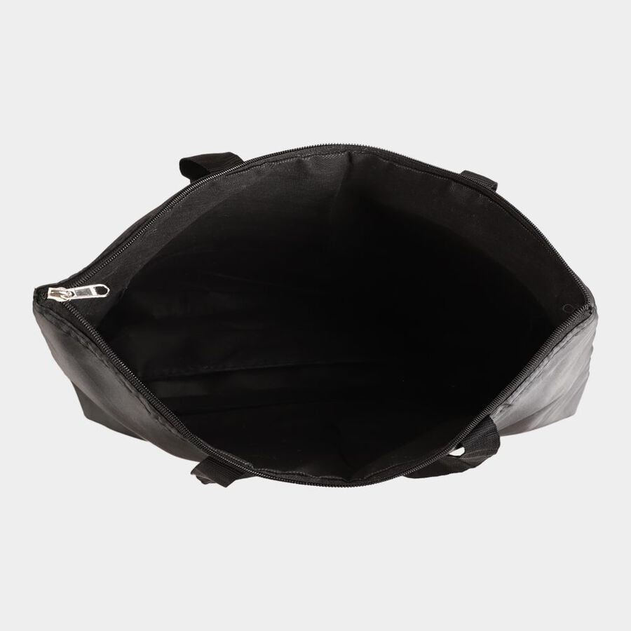 Women's Black Fabric-Polyester Tote Bag, , large image number null