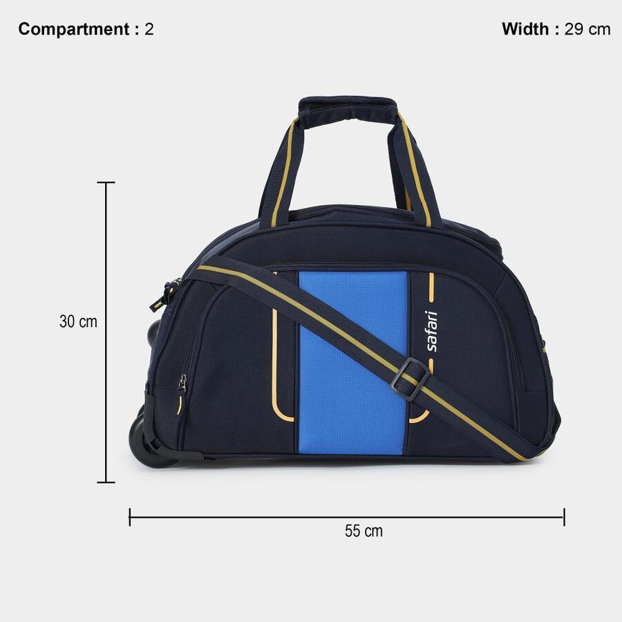 Dark Blue Polyester Duffle Trolley, , large image number null