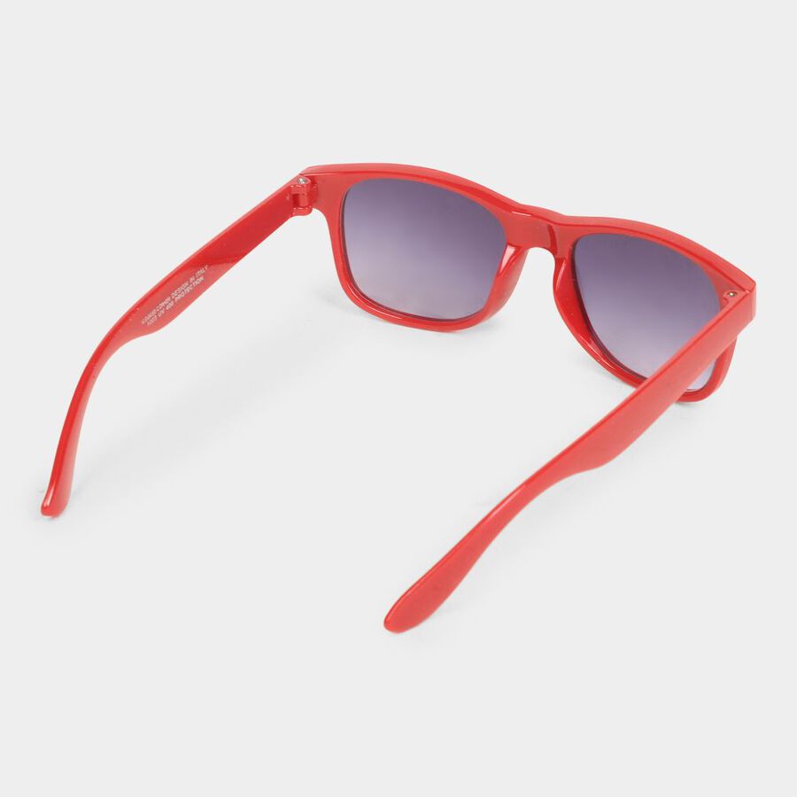 Kid's Plastic Clear Glass Rectangle Sunglasses, , large image number null