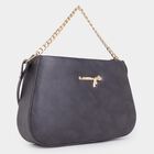 Women's Grey Polyurethane Sling Bag, , small image number null
