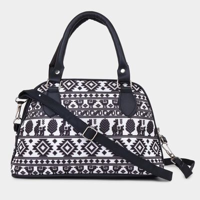 Women's Black Polyurethane Sling Bag