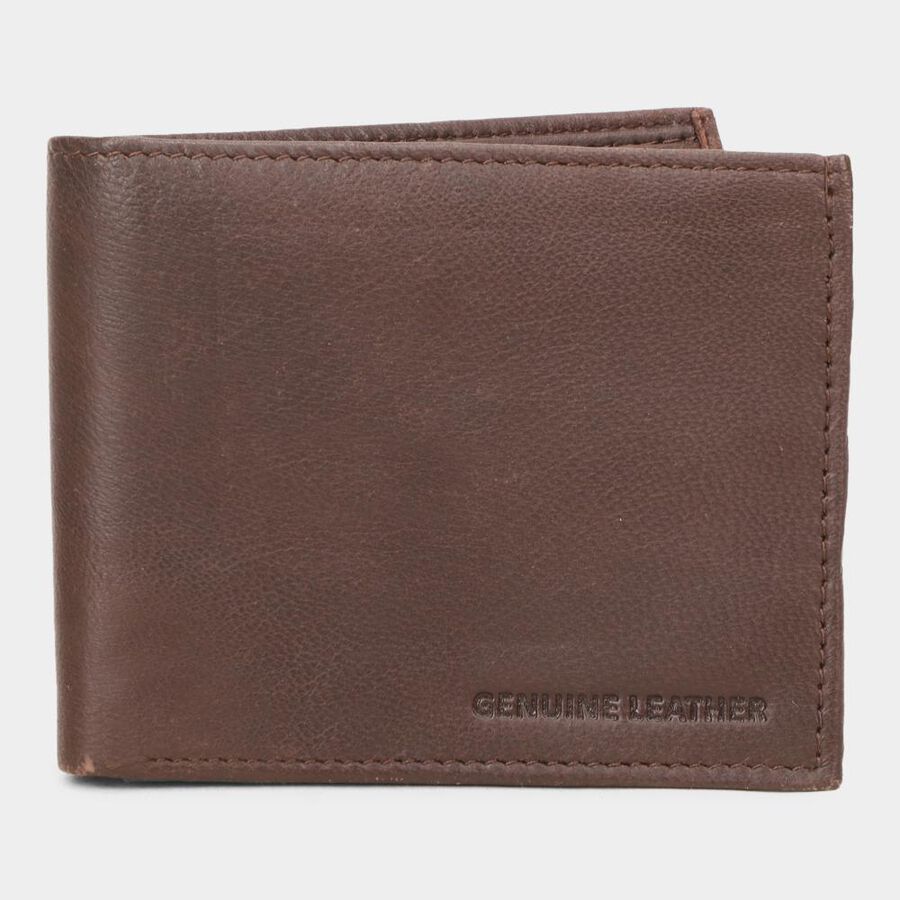 Men's BrownLeather Wallet, , large