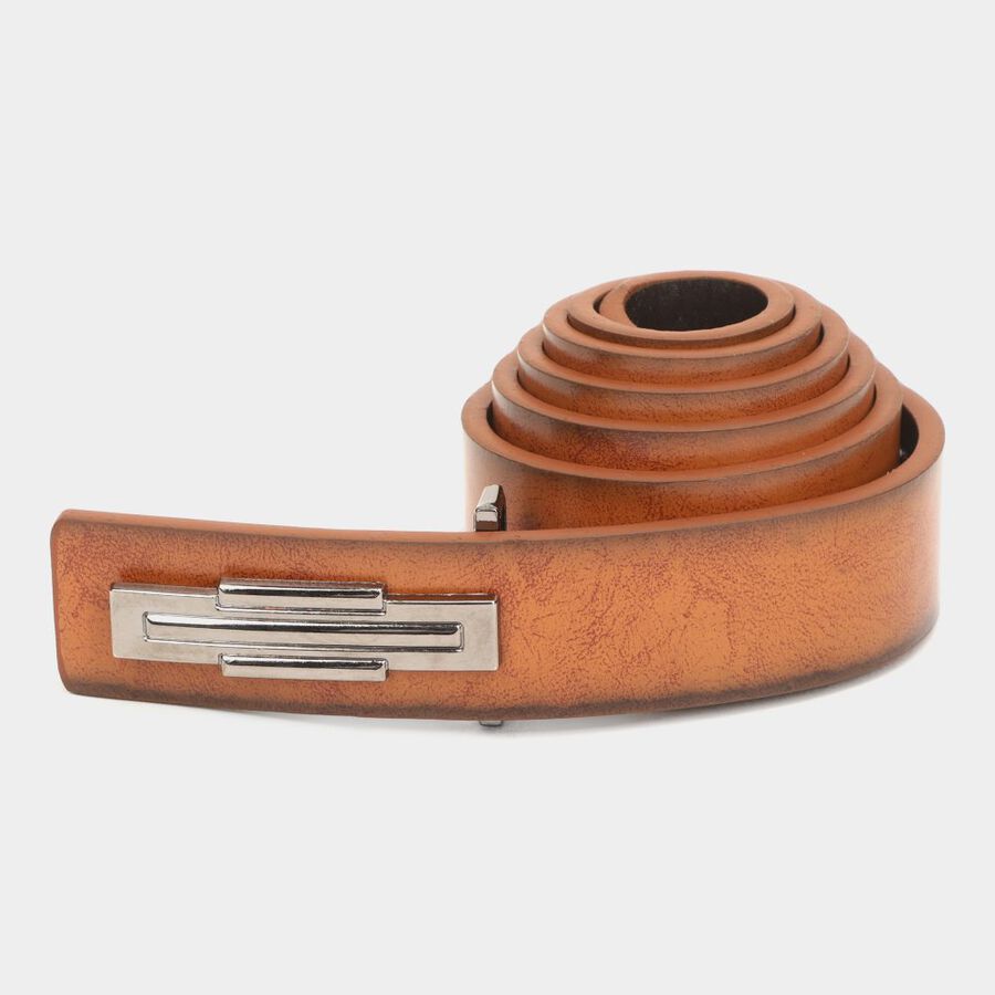 Men's Tan Polyurethane Formal Belt, , large image number null