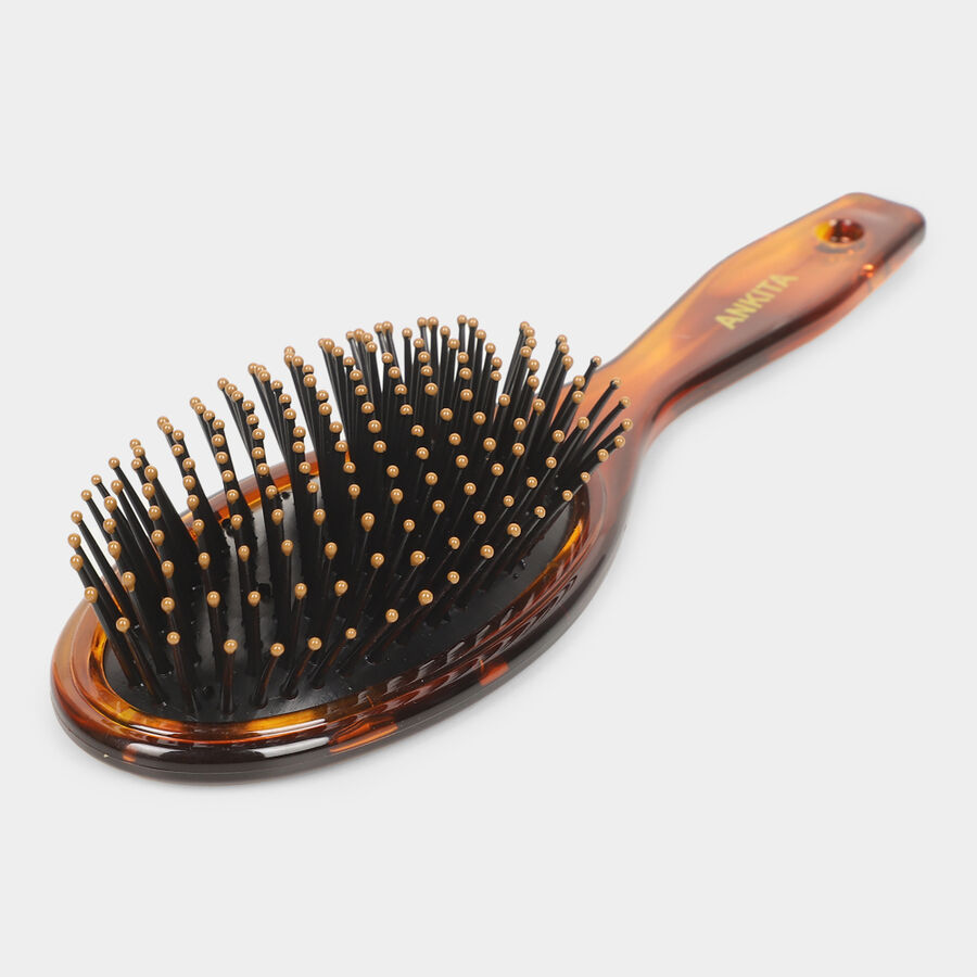 Brown Plastic Hairbrush, , large image number null