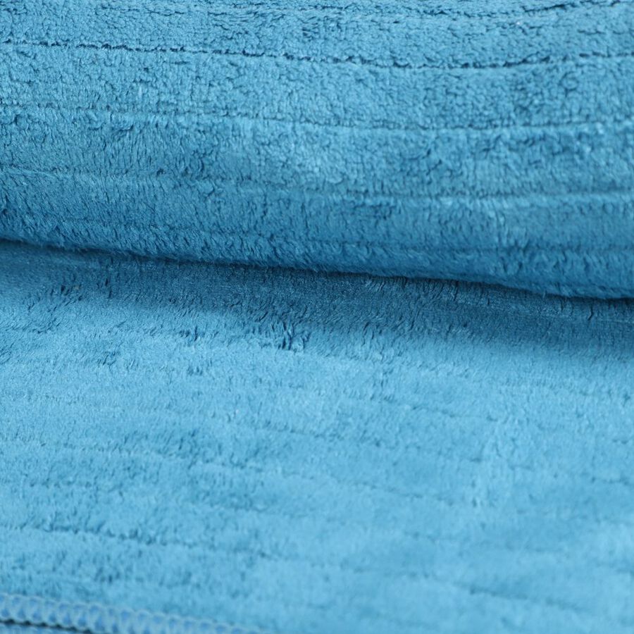 280 GSM Teal Blue Microfiber Bath Towel, , large