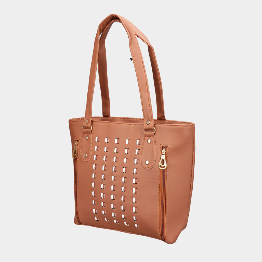Women Weaved Tan Handbag, , large image number null