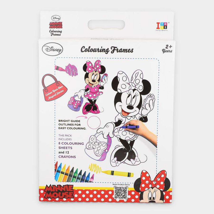 Kid's Disney Minnie Mouse Coloring Frame with Oil Pastel Colors , , large