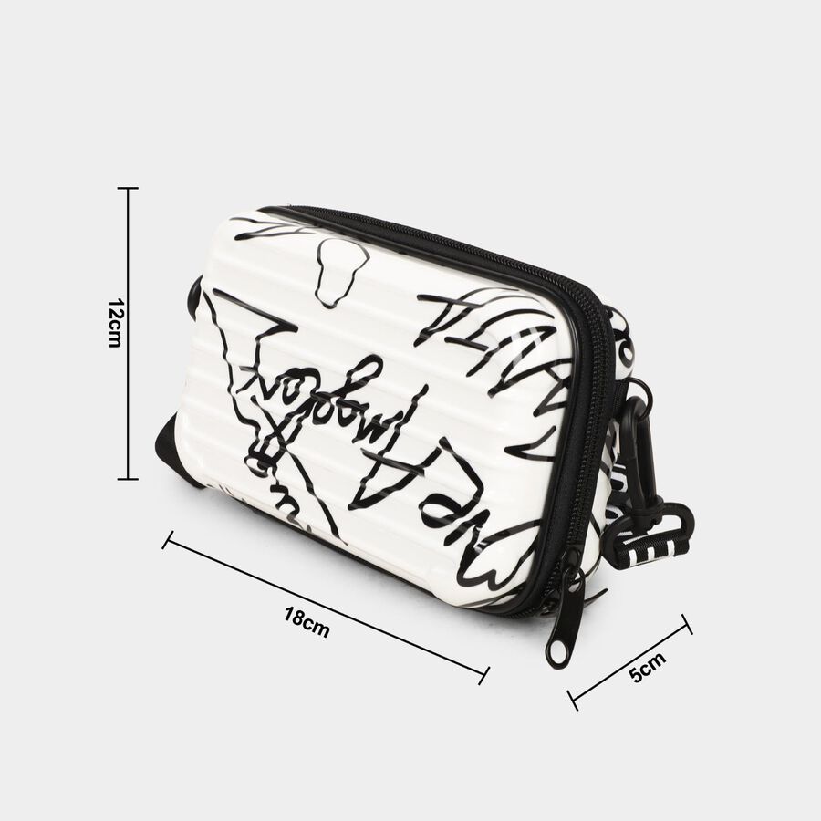 Women's Black Acrylic Sling Bag, , large image number null