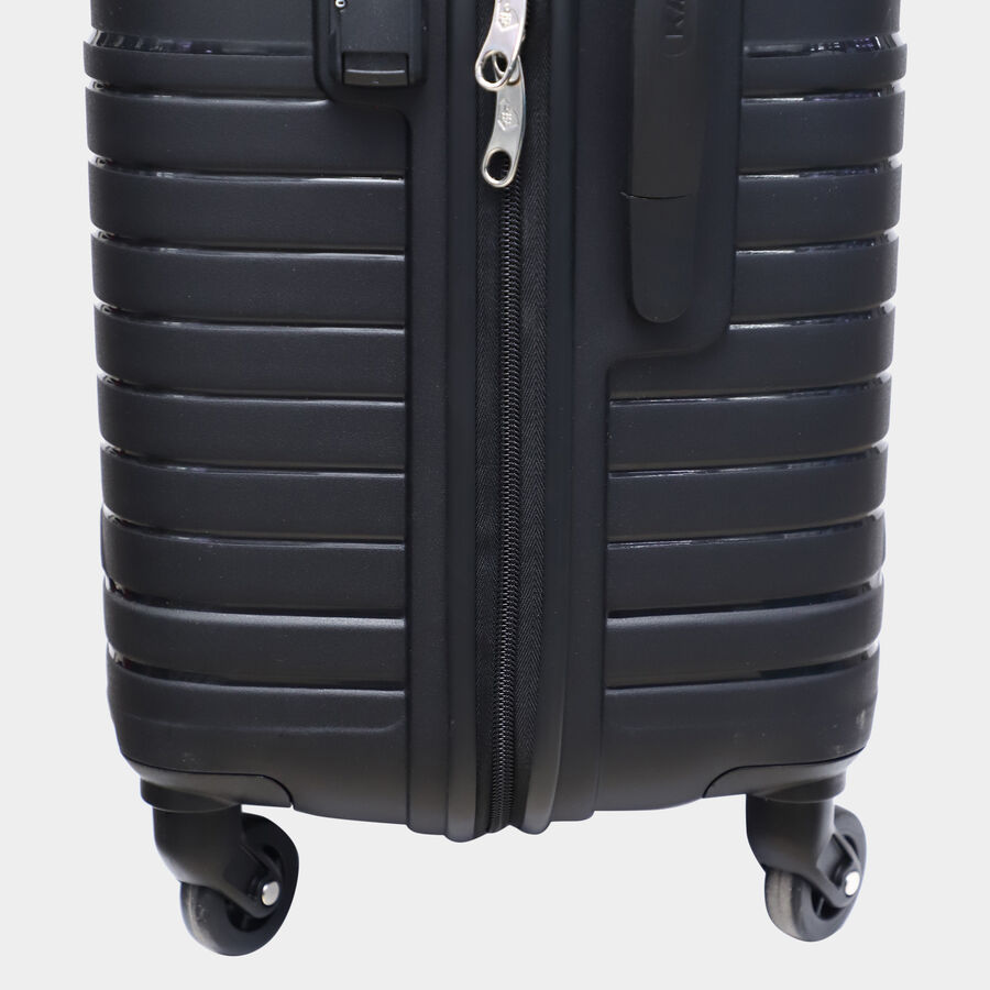 4-Wheel Black PVC Matee Hard Case Trolley, Medium, , large image number null