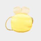 Women's Yellow Polyurethane Sling Bag, , small