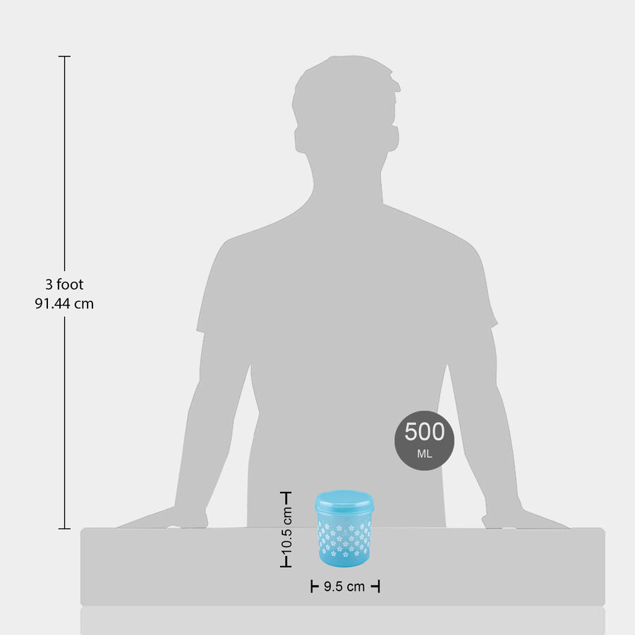 Air-Tight Plastic Container, Set of 4 - 250 ml | 500 ml | 1 L | 2 L, , large image number null