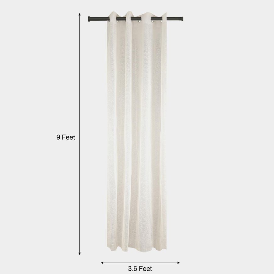 9ft. White Microfiber Long Door Curtain, , large image number null