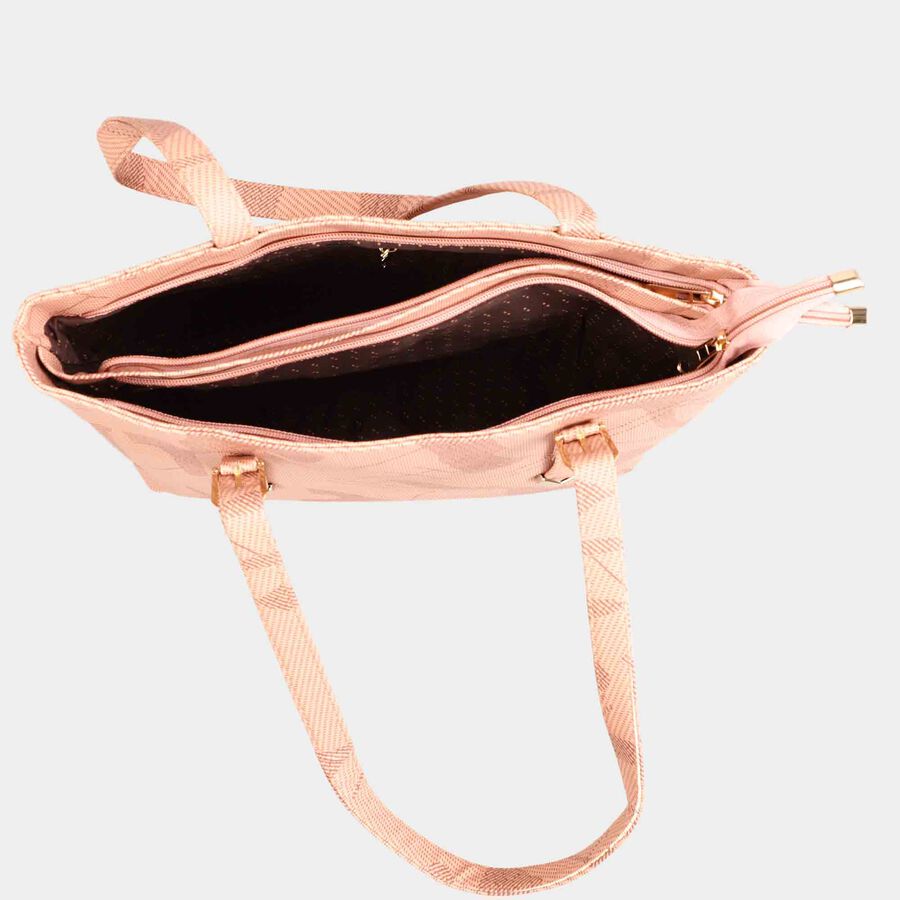 Women's Pink Polyurethane Hand Bag, , large image number null