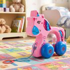 Kid's Pink Plastic Pull Along Toy , , small