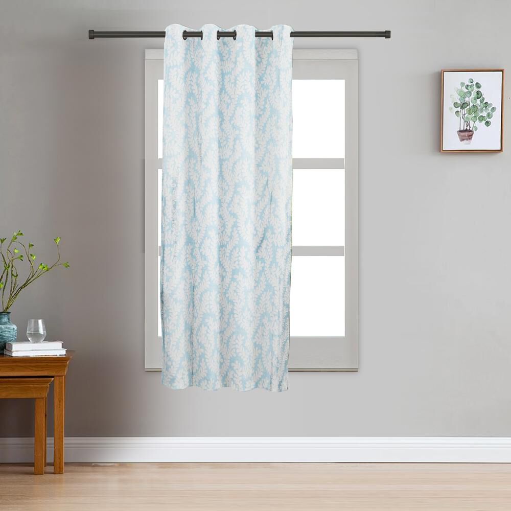 Home Beautiful                         5ft. Dark Blue Window Curtain