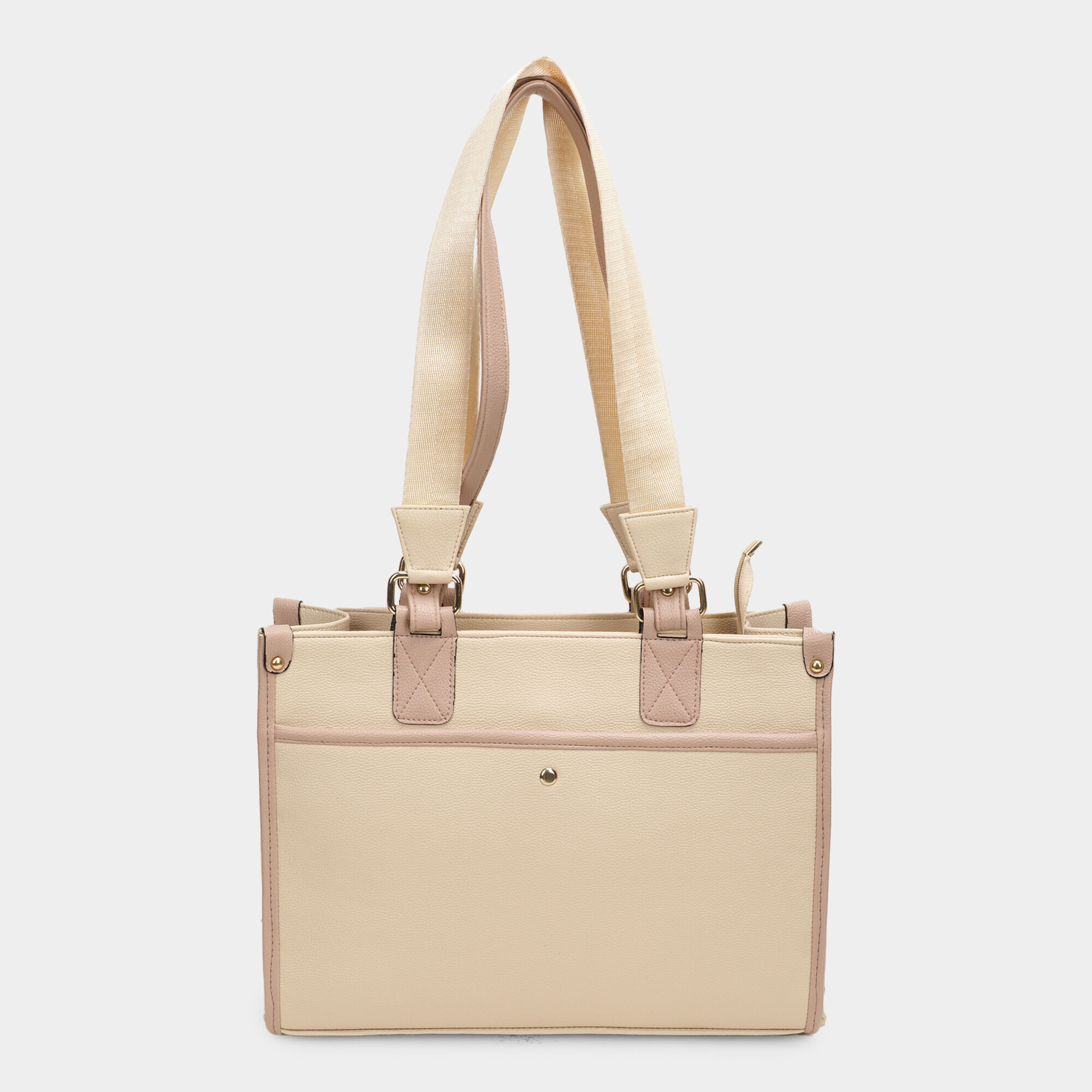 Lucky Charm                         Women's Beige Polyurethane Tote Bag