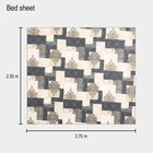 White Cotton Double Bedsheet with Pillow Cover, , small