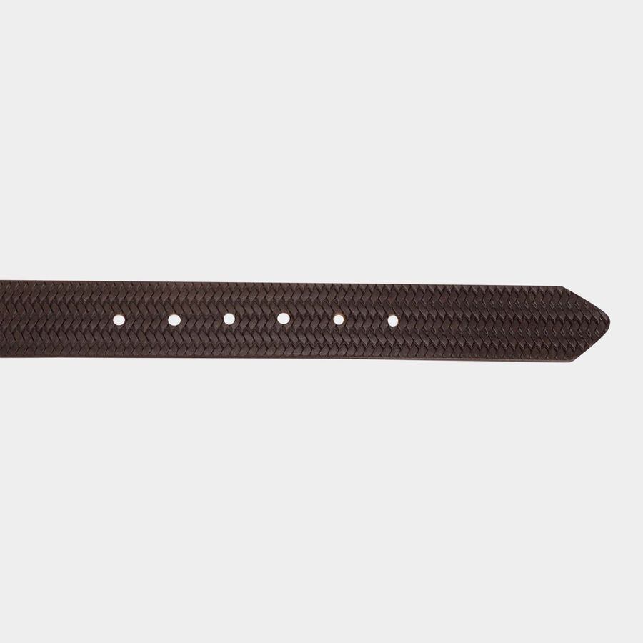 Men's Brown Leather Casual Belt, , large image number null