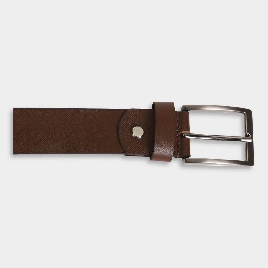 Men's Brown Leather Casual Belt, , large image number null