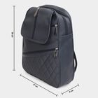 Women's Blue Polyurethane Backpack, , small image number null