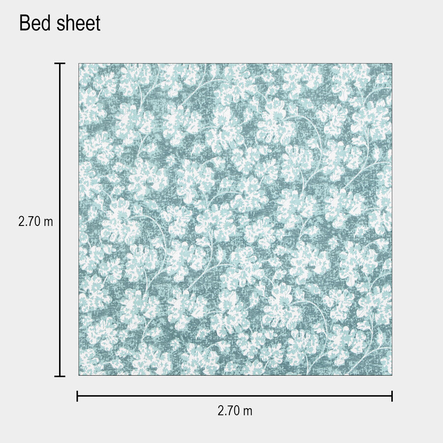 Multicolour Polycotton Double Bedsheet, , large image number null