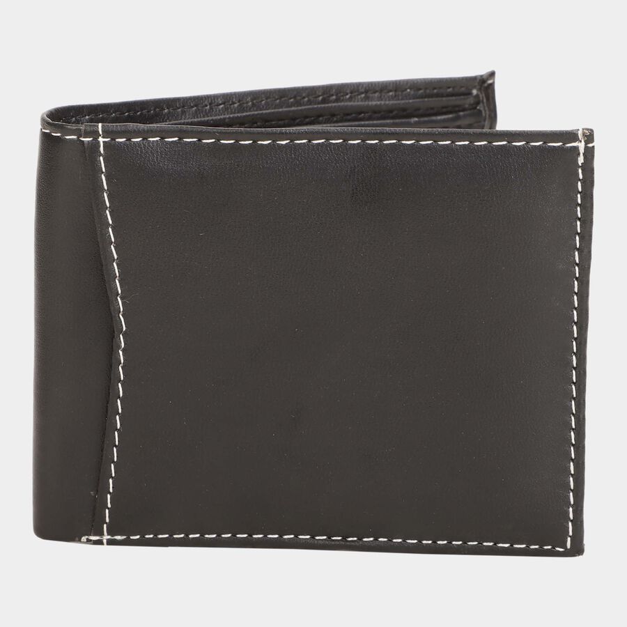 Men's Black Polyurethane Wallet, , large image number null