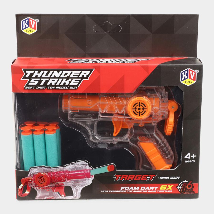 Kid's Plastic Toy Gun, 6 Soft Bullets, , large image number null