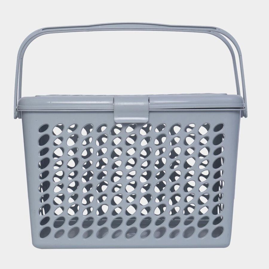 GreyLarge Plastic Basket, , large