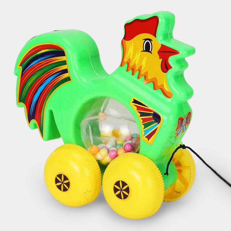 Kid's Green Plastic Pull Along Toy, , large
