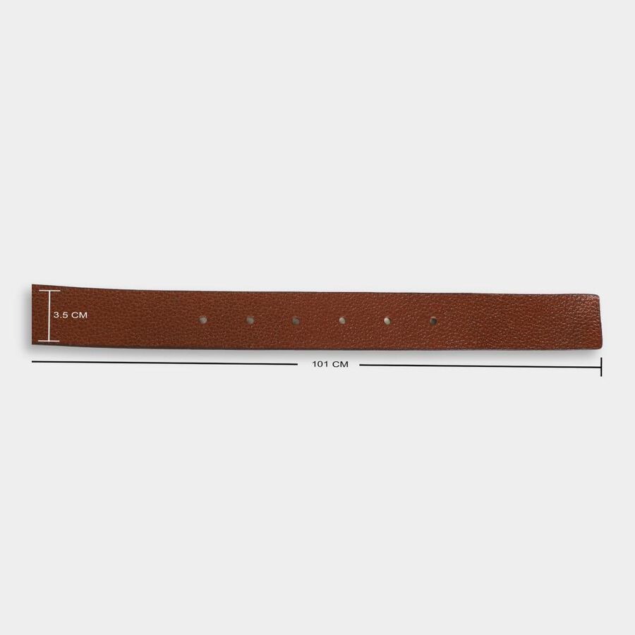 Men's Tan Leather Casual Belt, , large image number null