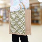 Olive Jute Lunch Bag, , small image number null