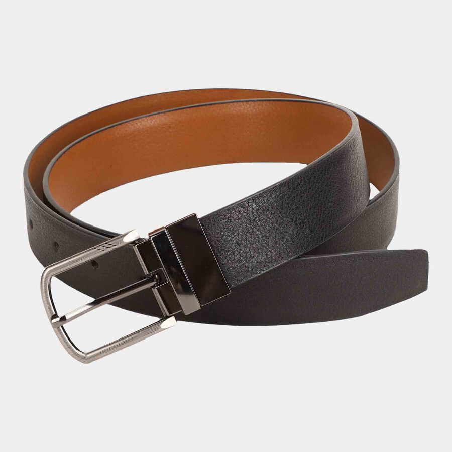 Men's Black Polyurethane Formal Belt, , large image number null