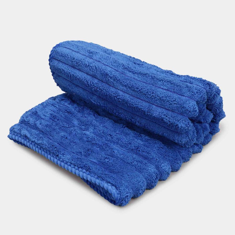 330 GSM Blue Microfiber Bath Towel, , large image number null