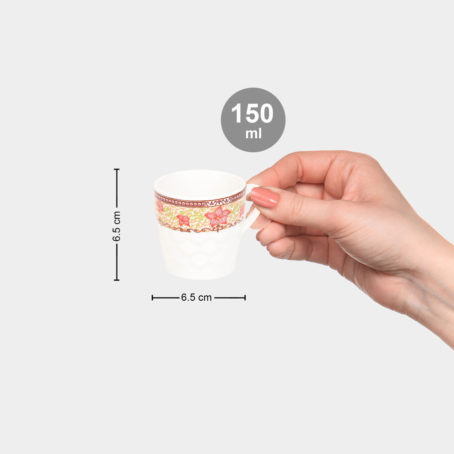 120ml White Stoneware Cup Set of 6, , large image number null