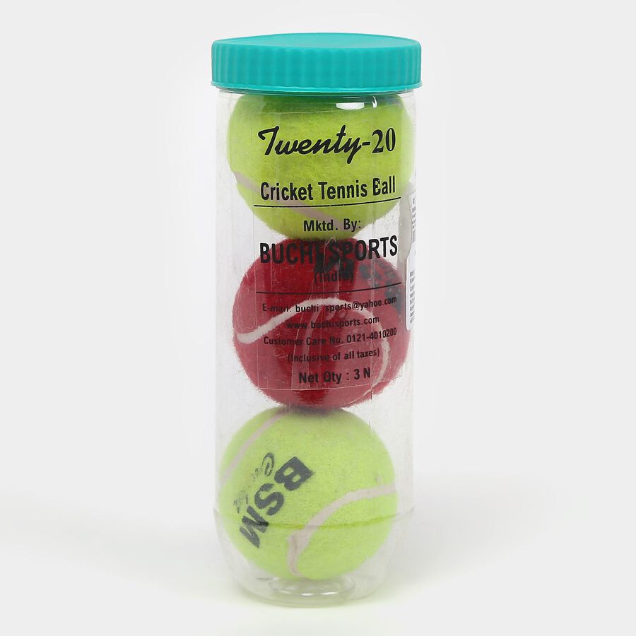 Tennis Ball Pack of 3 Pcs. - Colour/Design May Vary, , large image number null