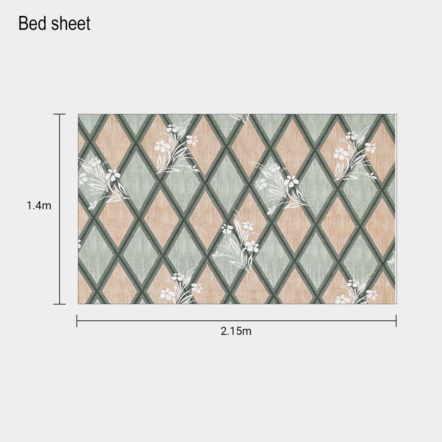 104 TC Cotton Single Bedsheet, , large image number null