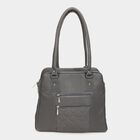 Women's Grey Polyurethane Tote Bag, , small image number null