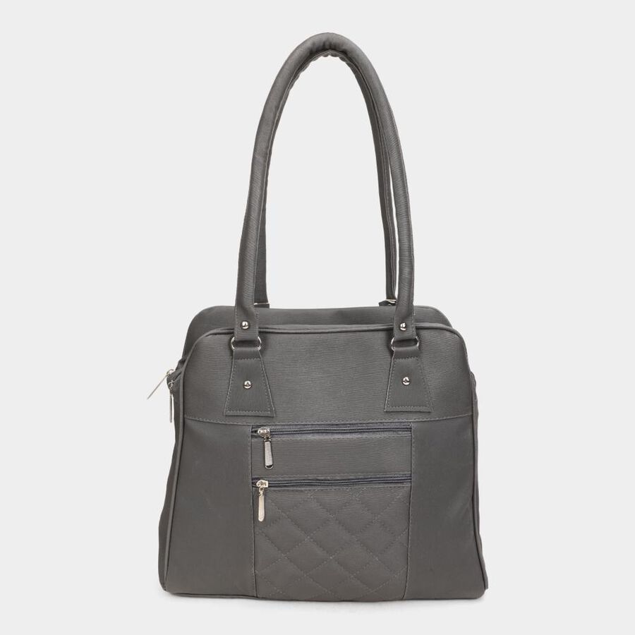 Women's Grey Polyurethane Tote Bag, , large image number null