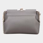 Women's Grey Polyurethane Sling Bag, , small image number null