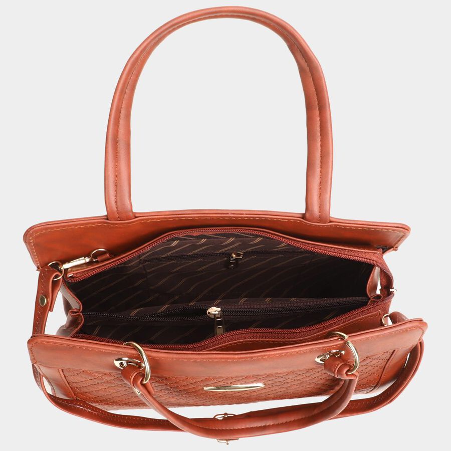 Women's Beige Polyurethane Tote Bag, , large image number null