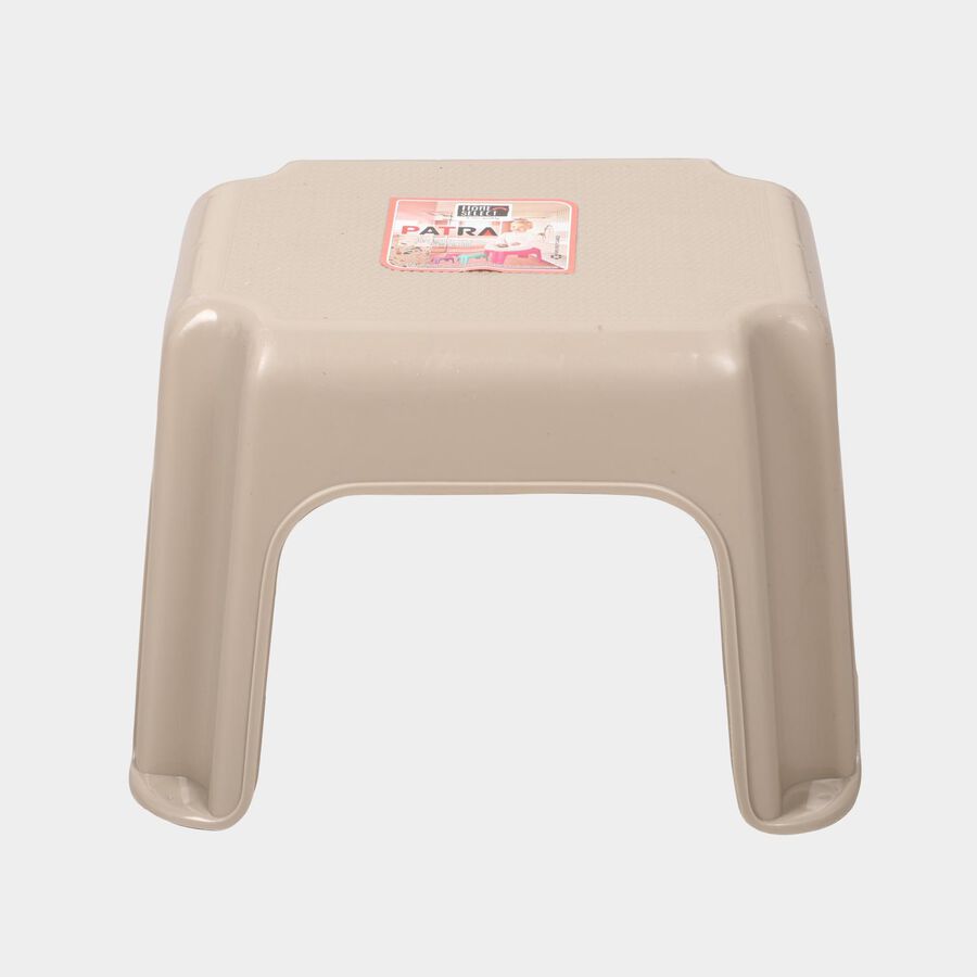 Brown Plastic Bath Stool, , large image number null