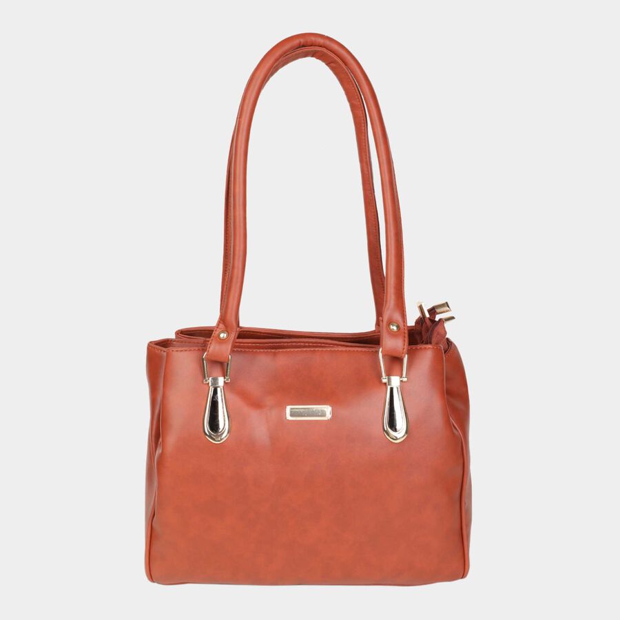 Women's Tan Polyurethane Hand Bag, , large image number null