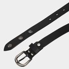 Woman's Black Polyurethane Belt, , small