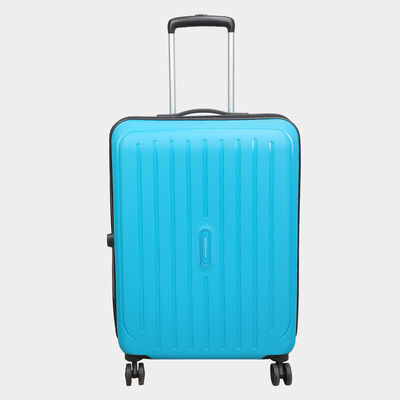 8-Wheel Blue Polyester Hard Case Trolley, Medium