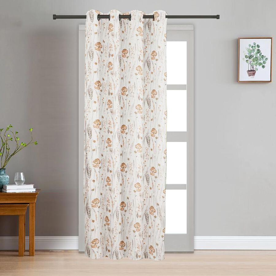 7ft. Brown Microfiber Door Curtain, , large image number null