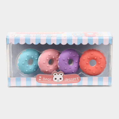 Donut Shape Eraser, Set of 4