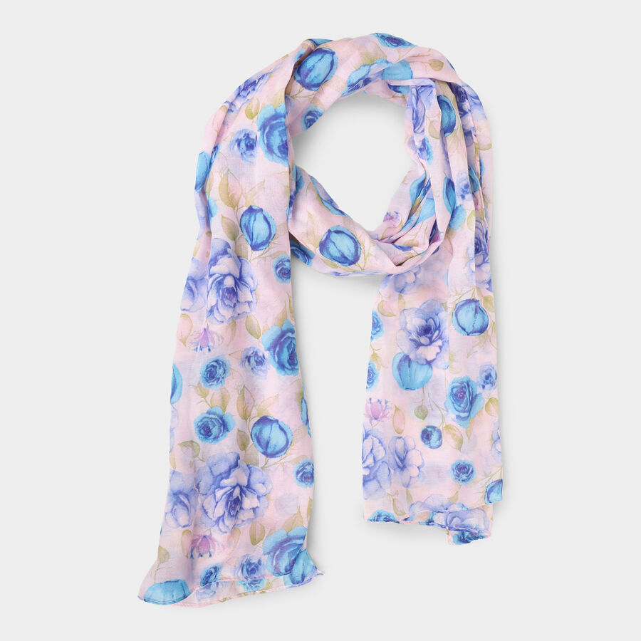 Women's Light Pink Polyester Scraf, , large image number null
